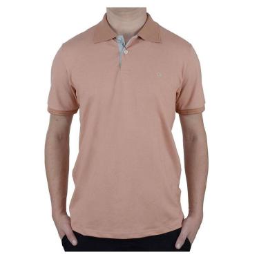 Imagem de Camisa Masculina Ogochi Gola Polo Casual Slim Salmão - 7484-Masculino