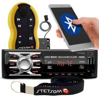 Imagem de Som Automotivo Rádio para Carro Pendrive USB Bluetooth Leitor Cartão S