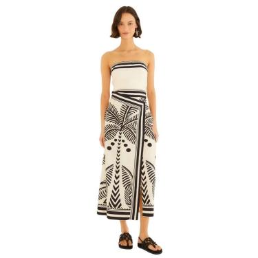 Imagem de Vestido Farm Rio Cropped Estampado Listra Tropical-Feminino