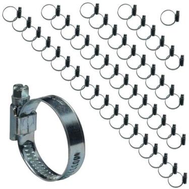 Imagem de KIT 50 Abraçadeira 22X32mm aço zincado mangueira de jardim - Lumaflex