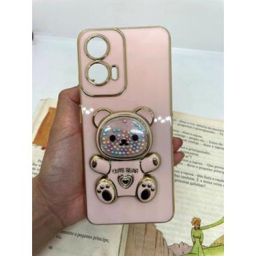 Imagem de Capa de celular compatível com Moto G35 5G Ursinho Bear Cor:Rosa Bebê 