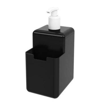 Imagem de Dispenser Single para Detergente e Esponja 500ml Coza Preto
