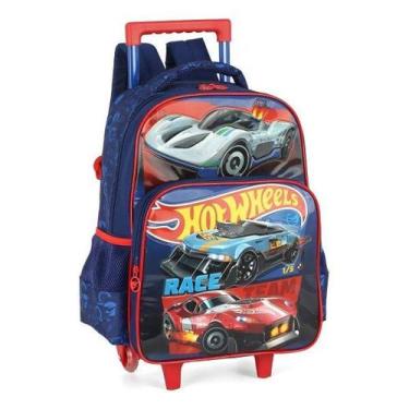 Imagem de Mochila c/roda hot wheels azul - Hot Wheels / Sestini