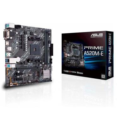 Imagem de Placa-Mãe ASUS Prime A520M-E, AMD AM4, mATX, DDR4, Preto - 90MB1510-C1