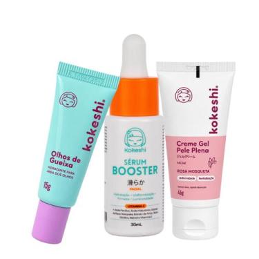 Imagem de Kit Rejuvenescimento Diurno Kokeshi Com Vitamina C Olhos de Gueixa e G