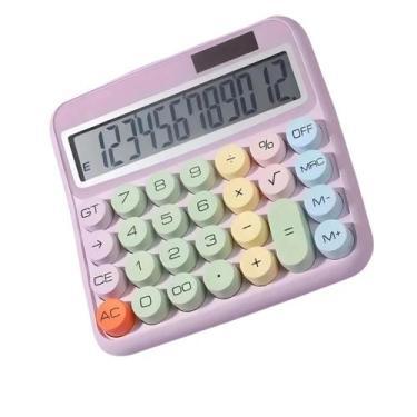 Imagem de Calculadora Eletrônica 12 Dígitos Aiker Ak-j039 de Mesa Lilás