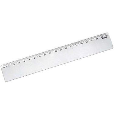 Imagem de Regua Plastica Cristal 20Cm. - MAXCRIL
