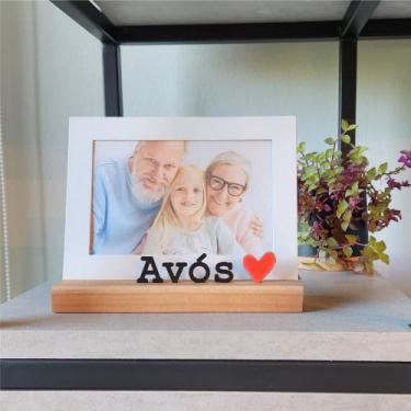 Imagem de Porta Retrato 10x15cm Avós Moldura Decorativa para Fotos e Presentes -