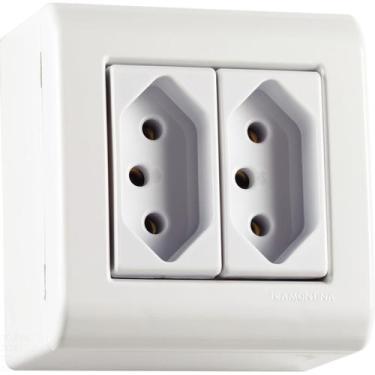 Imagem de Caixa de Sobrepor com 2 Tomadas 2P+T 10 A 250 V Tramontina LizFlex Bra