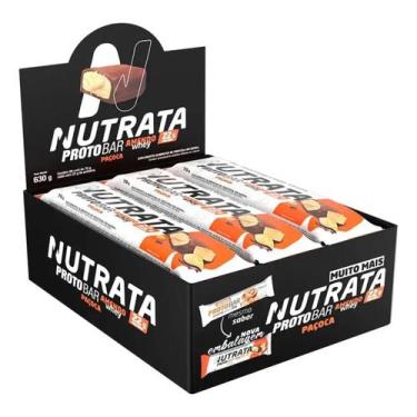 Imagem de Barra de Proteína Proto Bar Amendo Whey 9 Uni Sabor Paçoca Nutrata