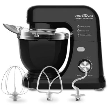 Imagem de Batedeira Planetária Britânia BBP700P 4L 700W 12 Velocidades Preto 110V