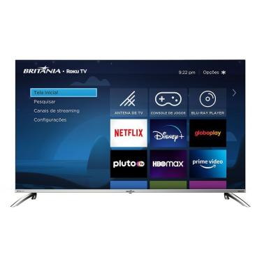 Imagem de Smart TV Britânia BTV50G7PR2CSBL 50 Polegadas 4K Ultra HD LED Preto Dolby Audio Roku Bivolt