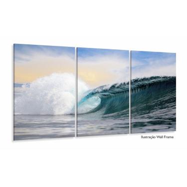 Imagem de Quadro Decorativo Paisagem Mar Ondas Surf Mosaico