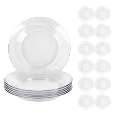 Imagem de Jogo 12 Pratos 22cm Redondos Fundo Refeição Astral Duralex