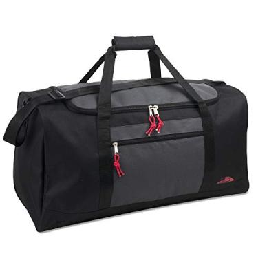 Imagem de Bolsas de lona leves para homens e mulheres para viajar, academia e como bolsa / organizador de equipamentos esportivos, Preto 3