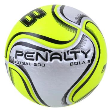 Imagem de Bola Penalty 500 8 X - Branco/Amarelo - Futsal
