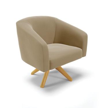 Imagem de Poltrona Giratória Stella Suede Marrom Rato