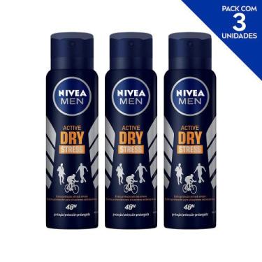 Imagem de Desodorante Antitranspirante Aerosol Nivea Men Active Dry Stress Prote