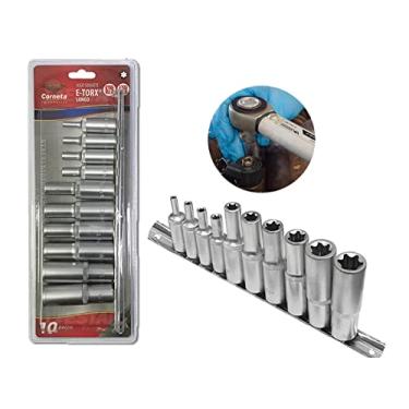 Imagem de Corneta Jogo 10 Soquetes Torx Longo 3/8 E 1/2 Qualidade
