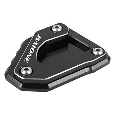Imagem de Worldmotop Almofada de suporte de motocicleta com extensão de pé de substituição para BMW G310GS G310 GS 2017-2021 almofada de placa de suporte lateral (preto)