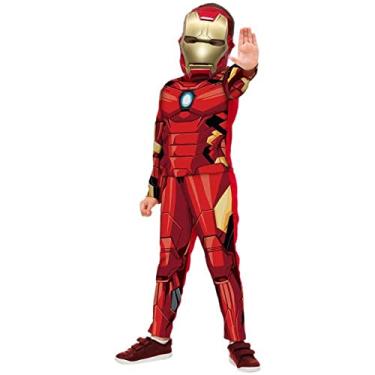 Imagem de Fantasia Homem Ferro Longa Infantil Iron Man de luxo Com Mascara (P 2-4)