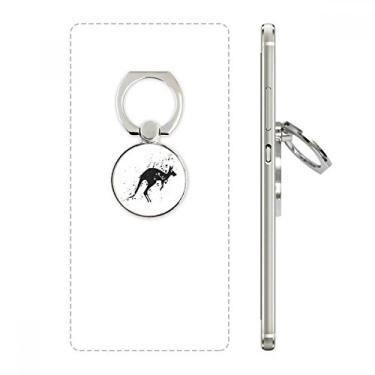 Imagem de Suporte de anel de telefone preto e branco estilo canguru Mexican Simple