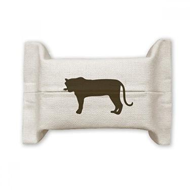 Imagem de Bolsa de linho de algodão com desenho de animal de tigre preto