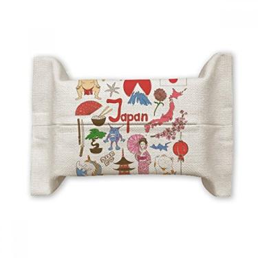 Imagem de Bolsa de linho de algodão com bandeira nacional do Japão Landscap