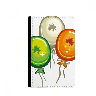 Imagem de Clover Balloon Ireland St.Patrick's Day Porta-passaporte Notecase Burse capa carteira porta-cartões