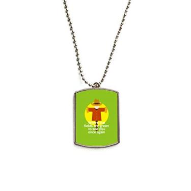 Imagem de DIYthinker Colar com pingente de identificação de cachorro em aço inoxidável rústico com letra emocional clássica inglesa