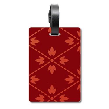Imagem de Padrão de linhas de folhas, estilo chinês, japonês, asiático, mala, etiqueta, etiqueta de bagagem, etiqueta para pendurar