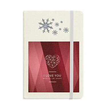 Imagem de Caderno com flocos de neve para o dia dos namorados Love You da Red Wine