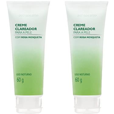 Imagem de Kit 2 Creme Clareador Para Pele Com Rosa Mosqueta 60g