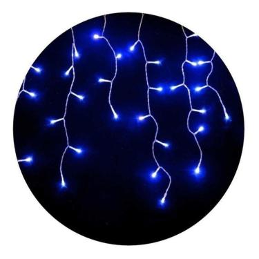 Imagem de Pisca Natal 7m Cascata 300 Leds Azul - 8 Modos
