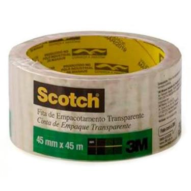 Imagem de Fita para Empacotamento, 3M, Scotch 5802, Transparente, 45 mm x 45 m