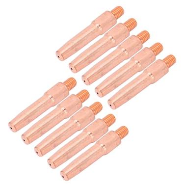 Imagem de Pontas de Contato para Soldagem, Pontas de Contato para Soldagem 10pcs L45 Pontas de Contato para Tocha de Soldagem MIG Bocal Condutor de Cobre Vermelho Soldagem MIG, Pontas de