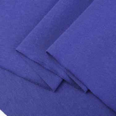 Imagem de Verão algodão malha tecido liso roupas bebê BJD camiseta manga curta moletom fino (68 azul roxo, 6 jardas pré-cortado)