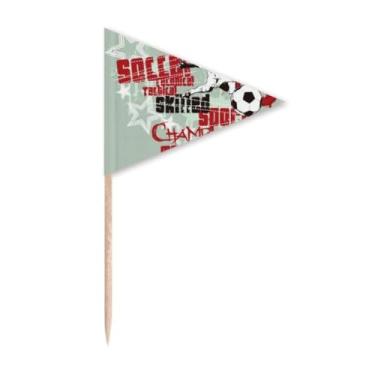 Imagem de graffiti street boy futebol sed melhor palito de dente triângulo cupcake toppers bandeira