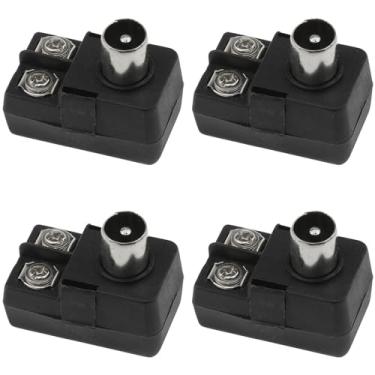 Imagem de AYLIFU Conector transformador correspondente de antena de 4 peças, adaptador de 300 ohm a 75 ohm, adaptador conversor UHF VHF FM