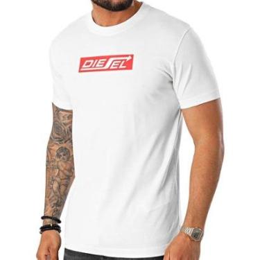 Imagem de Camiseta Diesel Masculina T-Diegor-SH1 Arrow Logo Branca-Masculino