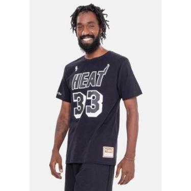 Imagem de Camiseta Mitchell & Ness Name And Number Miami Heat Alonzo Mourning Masculino-Masculino