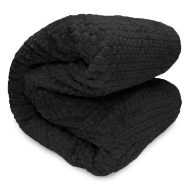 Imagem de Cobertor de Microfibra Casal Corttex Lugano Preto 1,80m x 2,20m