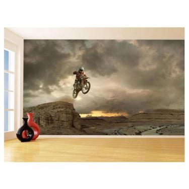 Imagem de Papel De Parede 3D Moto Cross Trilha Terra Mx 3,5M Bkm05