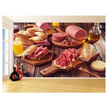 Imagem de Papel De Parede 3D Alimentos Pão Pães Padaria 3,5M Al251