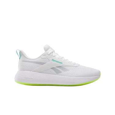 Imagem de Reebok Tênis unissex adulto DMX Comfort + sem cadarço, Branco/Cinza 1/Limão digital, 12 Women/10.5 Men