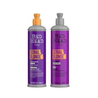 Imagem de KIT SERIAL BLONDE SHAMPOO PURPLE TONING + CONDICIONADOR 400ML BED HEAD - TIGI