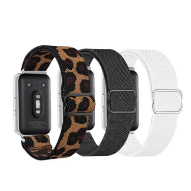 Imagem de GTHY Pulseira elástica de nylon compatível com Samsung Galaxy Fit 3, para mulheres e homens, tecido elástico ajustável respirável para Samsung Galaxy Fit3 SM-R390