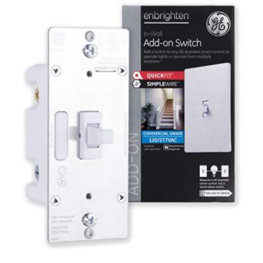 Imagem de Enbrighten Interruptor complementar QuickFit e SimpleWire, In-Wall Toggle, Z-Wave ZigBee Wireless Smart Lighting Controls, NÃO UM Interruptor StandALON, 46200