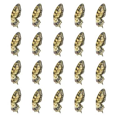 Imagem de menolana 20 peças de papel de embrulho de buquê de flores, embalagem floral, caixa de presente de borboleta criativa, pacote de artesanato faça você mesmo para, Amarelo E Preto