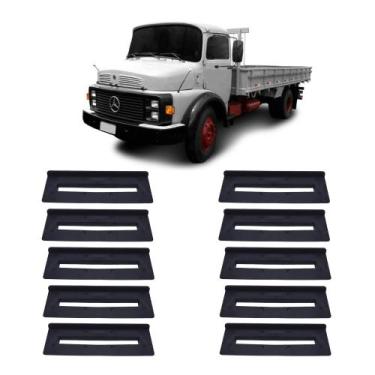 Imagem de Kit borracha dobradiça porta mb 1113 2013 c/aba 10 - peças - VERLI